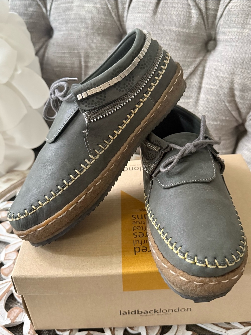 Laidback London Saqui Moccasins Shoes Women’s 38 7.5 $225
